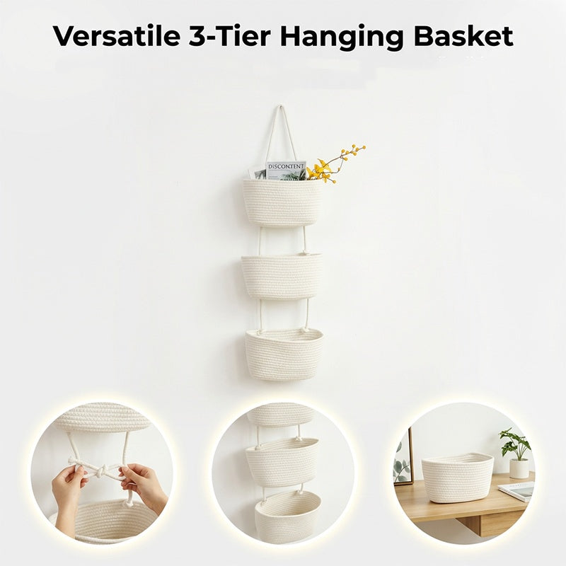 👍3-Tier Wall-Hanging Storage Organizer