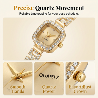 ⏳Time-Limited Special⏰Women Drawstring Bracelet Watch Square Quartz