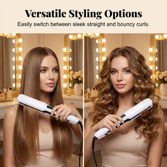 🎁🏆LAST DAY SPECIAL PRICE!-￡15.99!!💥  2-in-1 Hair Straightener and Curler with Negative Ionic Care