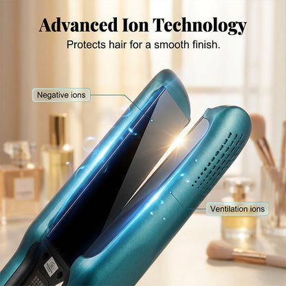 🎁🏆LAST DAY SPECIAL PRICE!-￡15.99!!💥  2-in-1 Hair Straightener and Curler with Negative Ionic Care