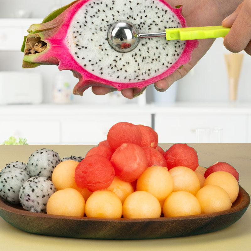🔥 LIMITED-TIME 50% OFF！🍉✨3-in-1 Stainless Steel Melon Baller Scoop Tool Kit