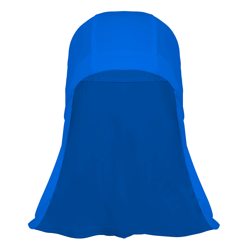 Cool-to-the-touch, reflective sun-protective neck-covering sun hat