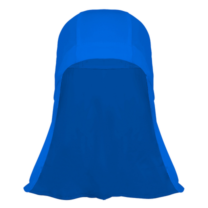 Cool-to-the-touch, reflective sun-protective neck-covering sun hat