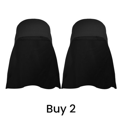 Cool-to-the-touch, reflective sun-protective neck-covering sun hat