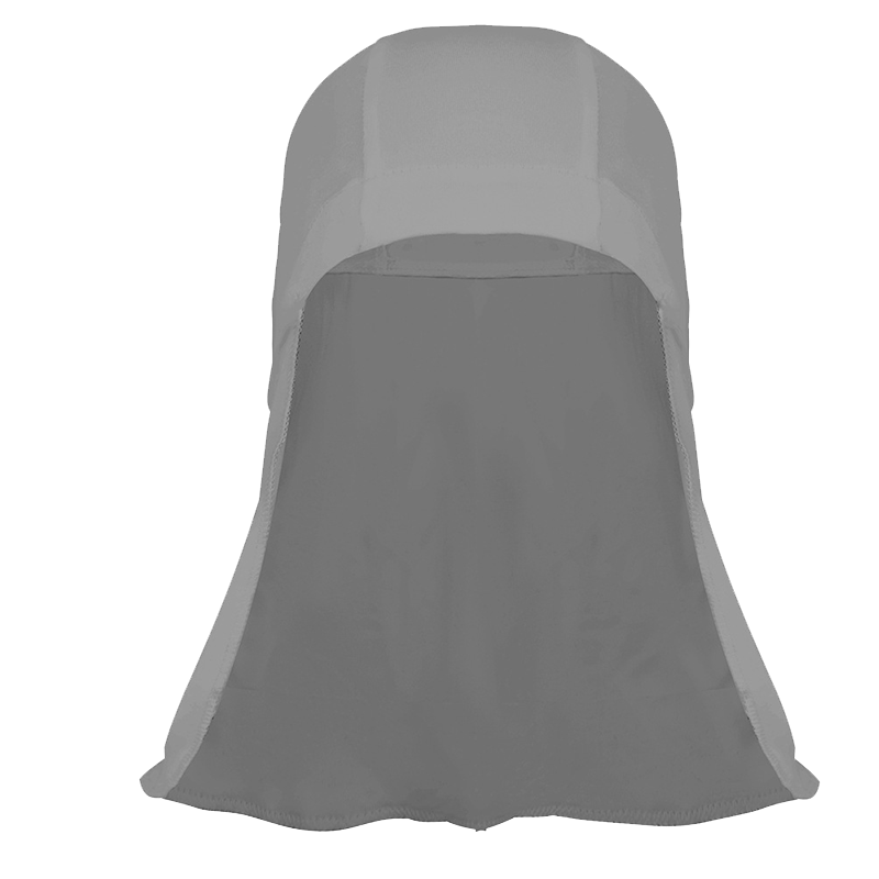 Cool-to-the-touch, reflective sun-protective neck-covering sun hat