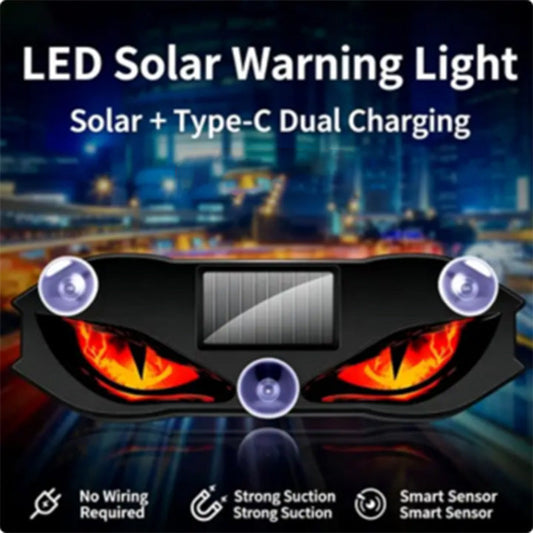 🚗🔆 Solar-Powered LED Car Warning Light –  Solar-powered, weatherproof, automatic activation at dark – for more safety on the roadside. 🔥🛡️