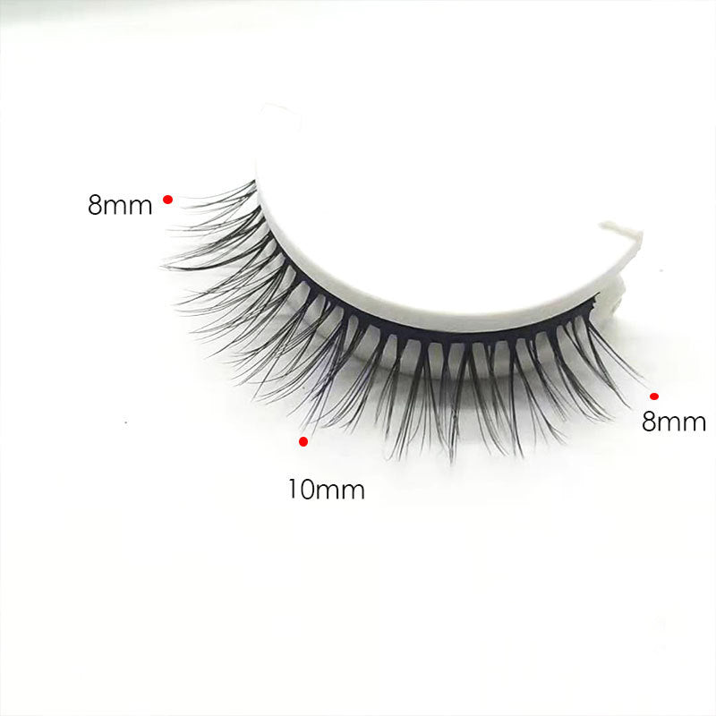 👁️Reusable Self-Adhesive False Eyelashes – 3-Pair Glue-Free Lash Set💕