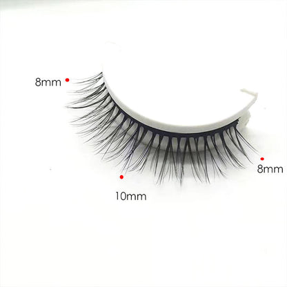👁️Reusable Self-Adhesive False Eyelashes – 3-Pair Glue-Free Lash Set💕