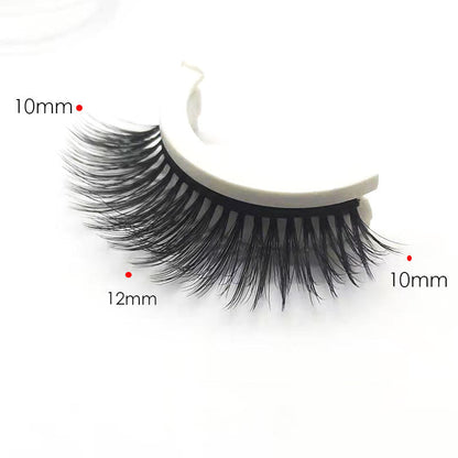 👁️Reusable Self-Adhesive False Eyelashes – 3-Pair Glue-Free Lash Set💕