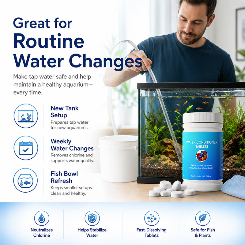 🔥Hot Sale 50% OFF🔥Healthy Fish, Happy Tank! Aquarium Dechlorinator Water Conditioner Tablets 💧