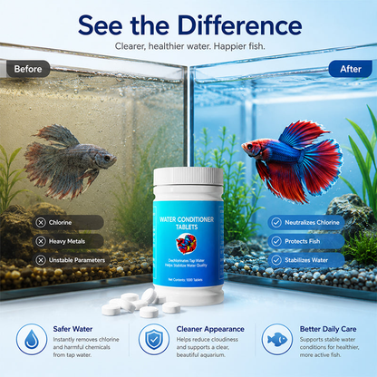 🔥Hot Sale 50% OFF🔥Healthy Fish, Happy Tank! Aquarium Dechlorinator Water Conditioner Tablets 💧