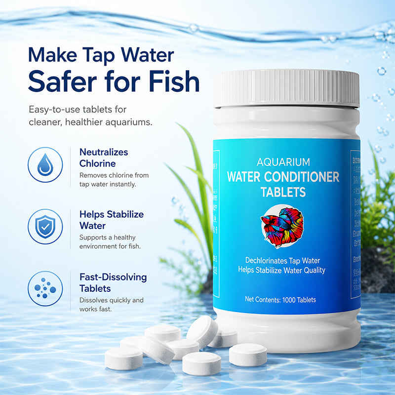 🔥Hot Sale 50% OFF🔥Healthy Fish, Happy Tank! Aquarium Dechlorinator Water Conditioner Tablets 💧