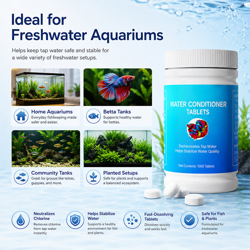 🔥Hot Sale 50% OFF🔥Healthy Fish, Happy Tank! Aquarium Dechlorinator Water Conditioner Tablets 💧