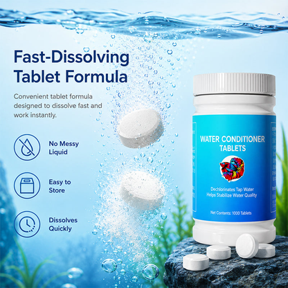 🔥Hot Sale 50% OFF🔥Healthy Fish, Happy Tank! Aquarium Dechlorinator Water Conditioner Tablets 💧