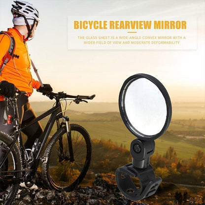 🥳2026 HOT SALE🥳💞50K+ SOLD!🚲🔍 50% OFF! 360° Rotating Rearview Mirror – Clear view behind, no more neck twisting. Fits bikes, e‑bikes & motorcycles. Tool‑free silicone strap! 🛡️✨