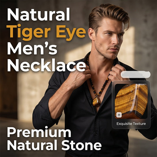 🧿Men's Tiger's Eye Beaded Necklace