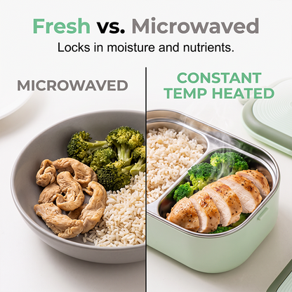⏰Portable Electric Heated Lunch Box Water-Free Food Warmer