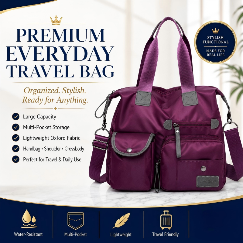 🥳2026 HOT SALE🥳💞50K+ SOLD!👜🌟 50% OFF! Large Waterproof Tote Bag – Spacious main compartment, multiple pockets & 3 carrying ways. Lightweight Oxford fabric – perfect for work, shopping & travel! 💪✨