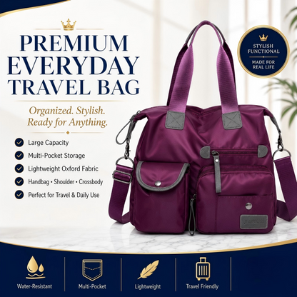 🥳2026 HOT SALE🥳💞50K+ SOLD!👜🌟 50% OFF! Large Waterproof Tote Bag – Spacious main compartment, multiple pockets & 3 carrying ways. Lightweight Oxford fabric – perfect for work, shopping & travel! 💪✨