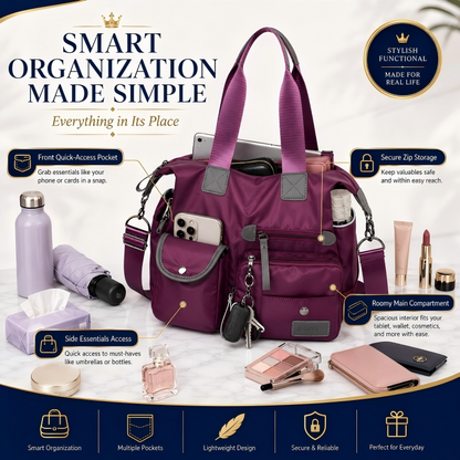 🥳2026 HOT SALE🥳💞50K+ SOLD!👜🌟 50% OFF! Large Waterproof Tote Bag – Spacious main compartment, multiple pockets & 3 carrying ways. Lightweight Oxford fabric – perfect for work, shopping & travel! 💪✨