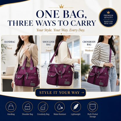 🥳2026 HOT SALE🥳💞50K+ SOLD!👜🌟 50% OFF! Large Waterproof Tote Bag – Spacious main compartment, multiple pockets & 3 carrying ways. Lightweight Oxford fabric – perfect for work, shopping & travel! 💪✨