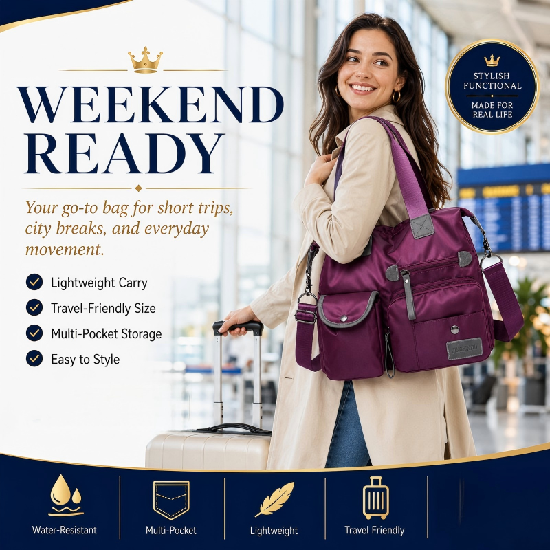 🥳2026 HOT SALE🥳💞50K+ SOLD!👜🌟 50% OFF! Large Waterproof Tote Bag – Spacious main compartment, multiple pockets & 3 carrying ways. Lightweight Oxford fabric – perfect for work, shopping & travel! 💪✨