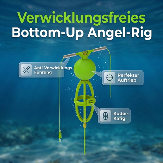 Tangle-Free Bottom-Up Feeder Basket Fishing System