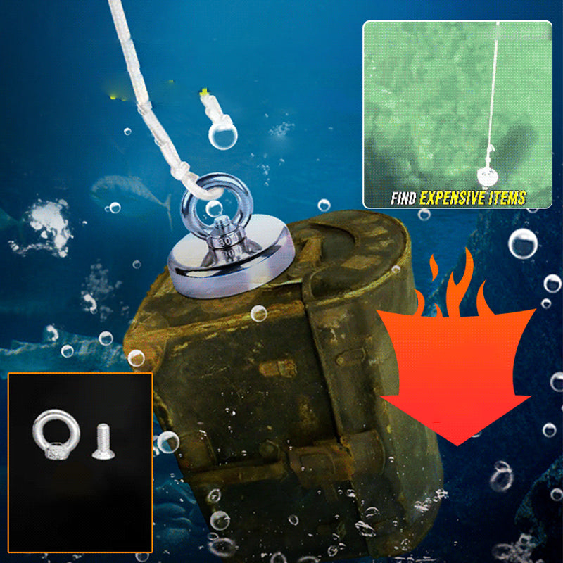 🎉 2026 Sale — Over 18,600 Sold!🧲 Heavy‑Duty Underwater Magnetic Salvage Magnet Set With Rope ✨