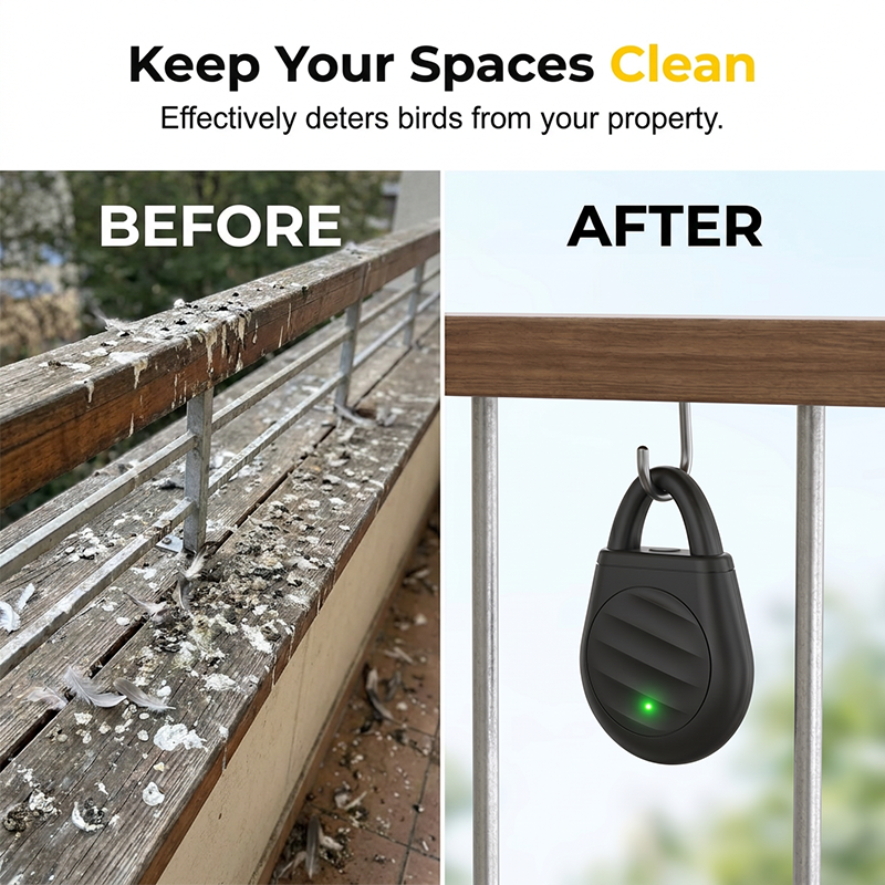 🐦Portable Ultrasonic Bird Repellent Keychain-No more trouble from birds, beasts and locusts