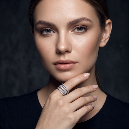 🎁2026 New Arrivals 50% OFF💥Adjustable Multi-Band Crossover Ring