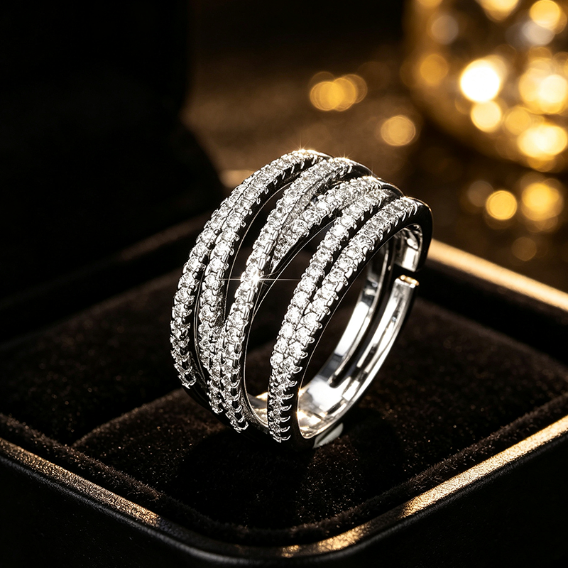 🎁2026 New Arrivals 50% OFF💥Adjustable Multi-Band Crossover Ring