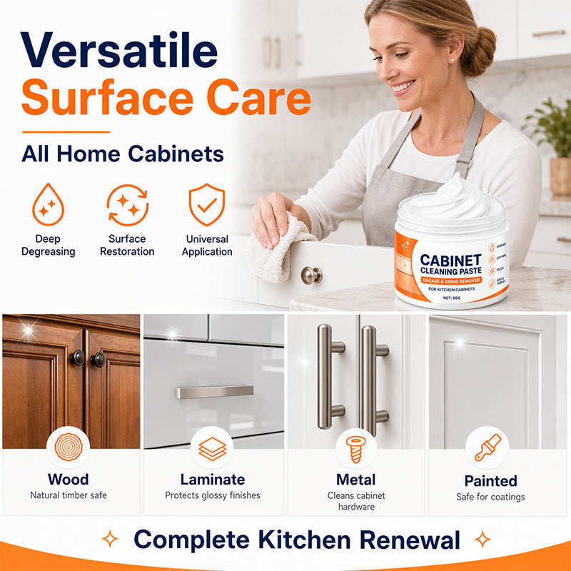 Wood Cabinet Cleaning Paste with Sponge for Furniture Renovation