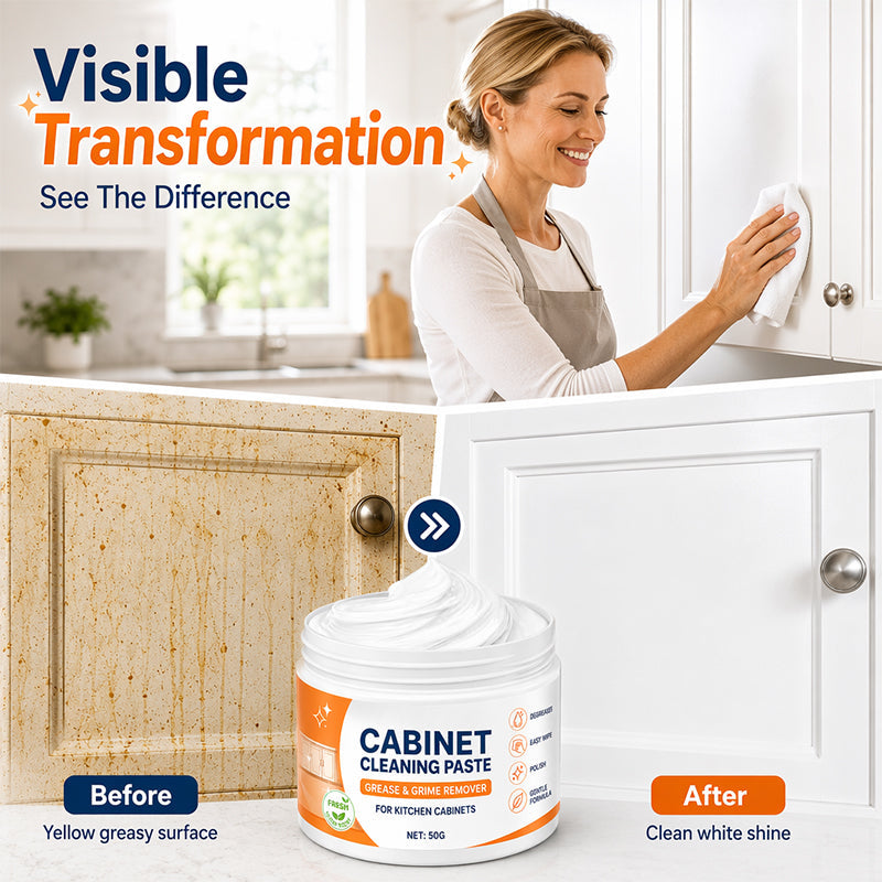 Wood Cabinet Cleaning Paste with Sponge for Furniture Renovation