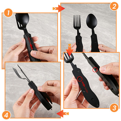 🏕️4-In-1 Outdoor Folding Multifunctional Tableware