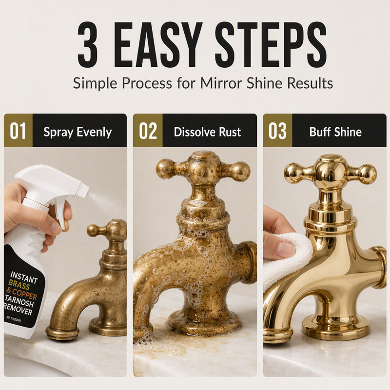 🏆✨ Today 49% OFF🔥 Instant Brass Tarnish Remover Spray | The Easy Way to Restore Beautiful Brass Shine