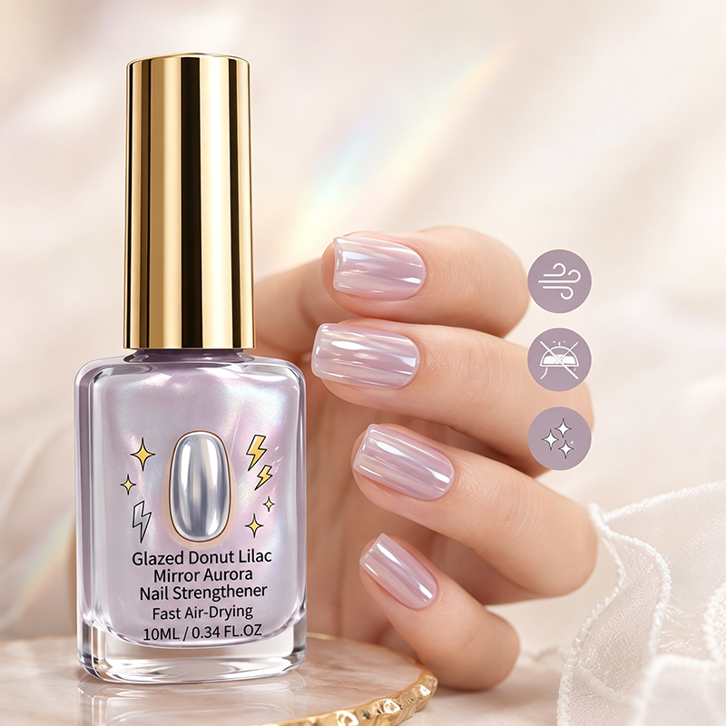 💜✨Lilac Glossy Mirror Nail Strengthener