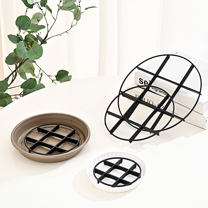4-Pack Flowerpot Riser Tray – Lift Pots for Better Airflow & Cleaner Surfaces