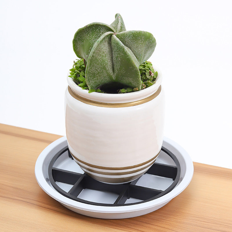 4-Pack Flowerpot Riser Tray – Lift Pots for Better Airflow & Cleaner Surfaces