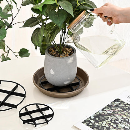 4-Pack Flowerpot Riser Tray – Lift Pots for Better Airflow & Cleaner Surfaces