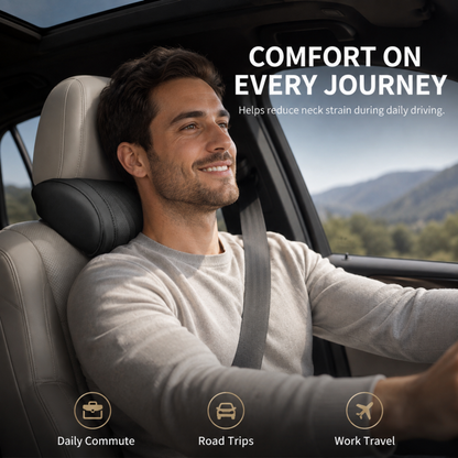🚗💤 Relieve Driving Fatigue! Universal Memory Foam Car Headrest Neck Pillow, Ergonomic Support Auto Neck Cushion for Long Road Trips