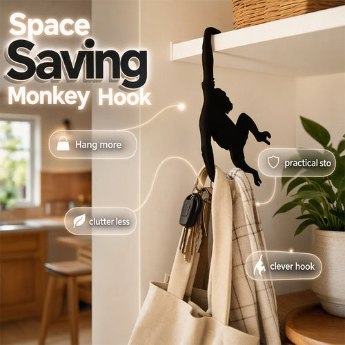 🍌😄 LIMITED TIME 50% OFF! 🪩Monkey Shaped Banana Hook – Hang Fruit, Keys & Bags with Playful Storage Personality