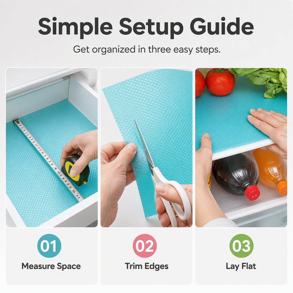 🛡️ Waterproof Fridge Shelf Liners – Non-slip, easy-clean & food-safe – Keeps fridge shelves fresh & organized ✨