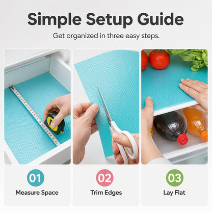 🛡️ Waterproof Fridge Shelf Liners – Non-slip, easy-clean & food-safe – Keeps fridge shelves fresh & organized ✨