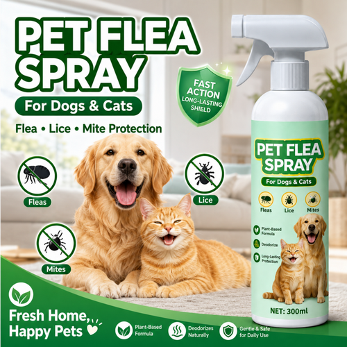 🥳2026 TOP PICK🥳 Pet Flea Spray – Plant-Based, Gentle Yet Effective – Repels Pests, Neutralizes Odors – Safe If Licked! 🛡️💨