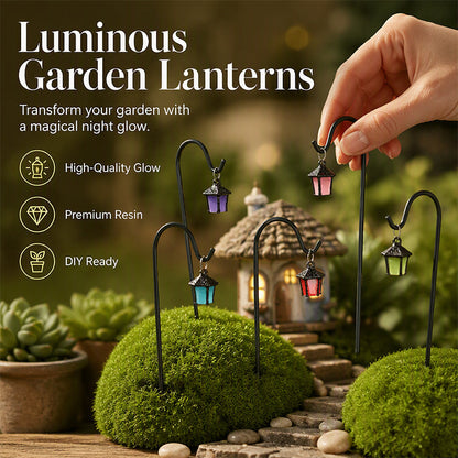🌿 Glow-in-the-dark plant supports – 7 colors, premium resin, sturdy iron hooks. 🌙