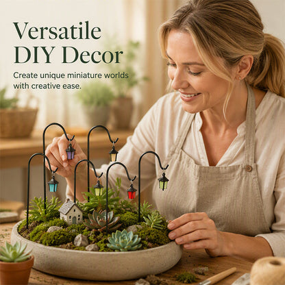🌿 Glow-in-the-dark plant supports – 7 colors, premium resin, sturdy iron hooks. 🌙