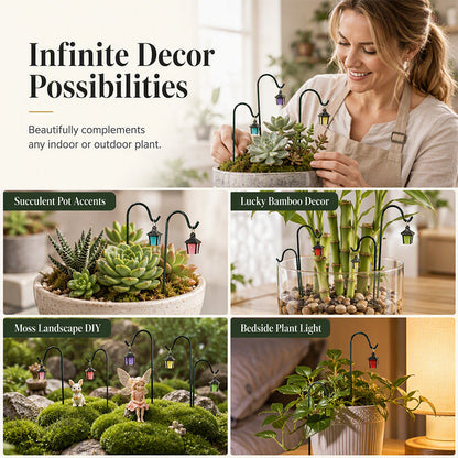 🌿 Glow-in-the-dark plant supports – 7 colors, premium resin, sturdy iron hooks. 🌙