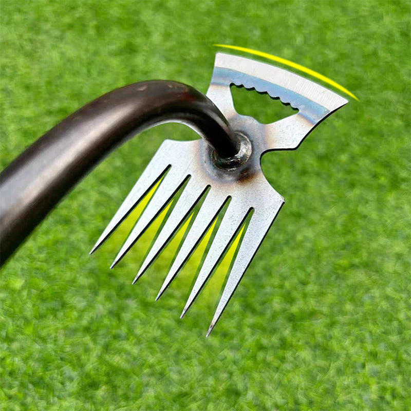 🌱50% OFF NOW! Manual Weed Remover Tool‑ Multi‑Function Garden Weeding Rake, Heavy‑Duty Metal Hand Weeder for Lawn, Backyard & Farm Planting