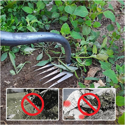 🌱50% OFF NOW! Manual Weed Remover Tool‑ Multi‑Function Garden Weeding Rake, Heavy‑Duty Metal Hand Weeder for Lawn, Backyard & Farm Planting