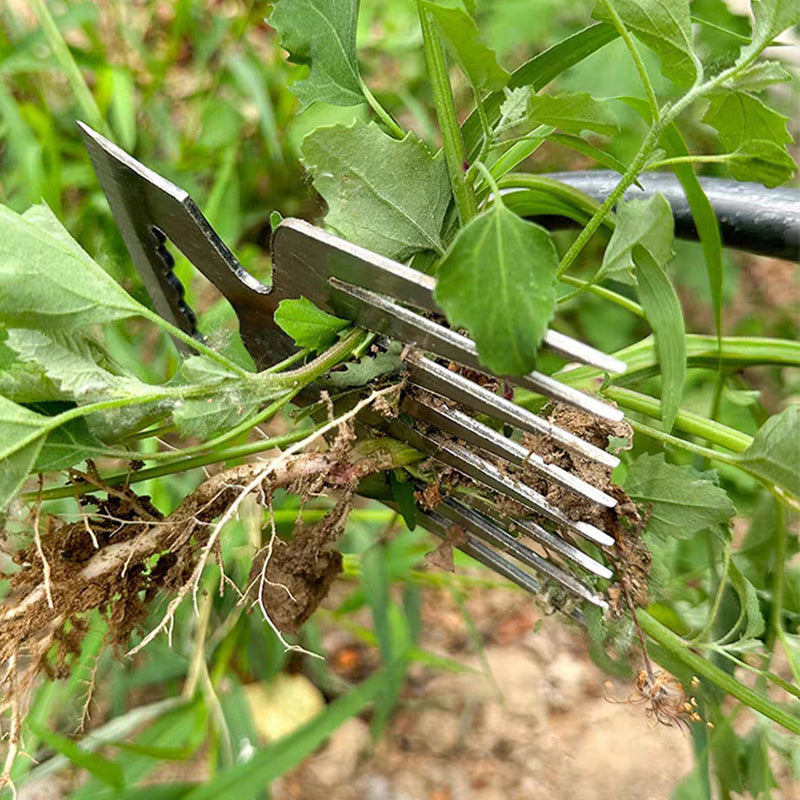 🌱50% OFF NOW! Manual Weed Remover Tool‑ Multi‑Function Garden Weeding Rake, Heavy‑Duty Metal Hand Weeder for Lawn, Backyard & Farm Planting